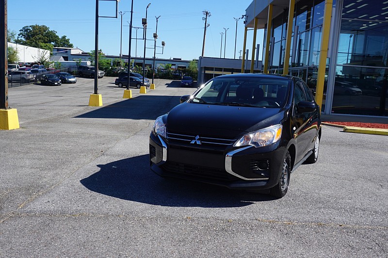 Black 2024 Mitsubishi Mirage Hatchback Front-Wheel Drive Continuously Variable Transmission