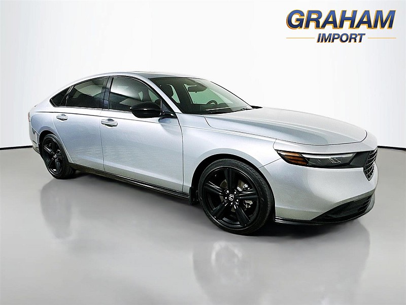 Gray 2025 Honda Accord Hybrid Sport-L FWD Sedan Front-Wheel Drive Continuously Variable Transmission