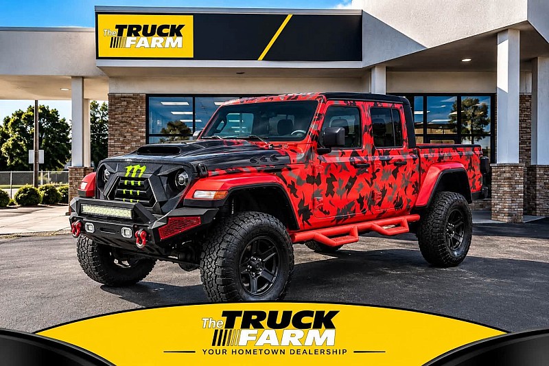 Red 2020 Jeep Gladiator Pickup Truck Four-Wheel Drive Automatic